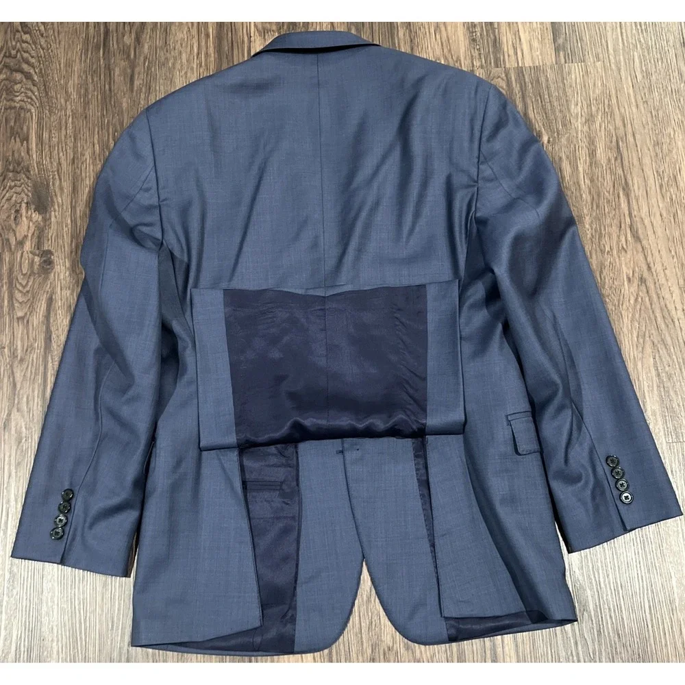 Lauren Ralph Lauren Black Label Slim Fit Mens Blue Jacket Blazer Size 42R Wool